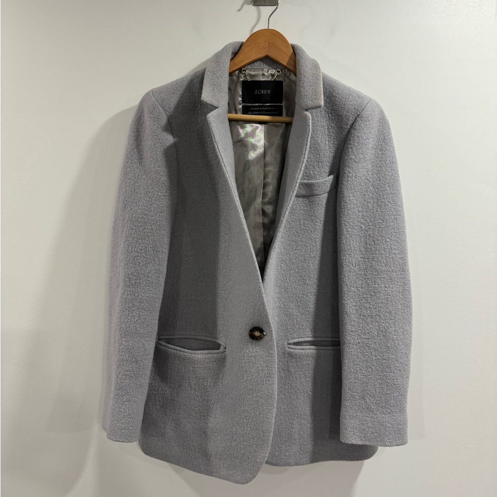 J. Crew Women's Blazer Jacket‎ Italian Boiled Wool Size 4